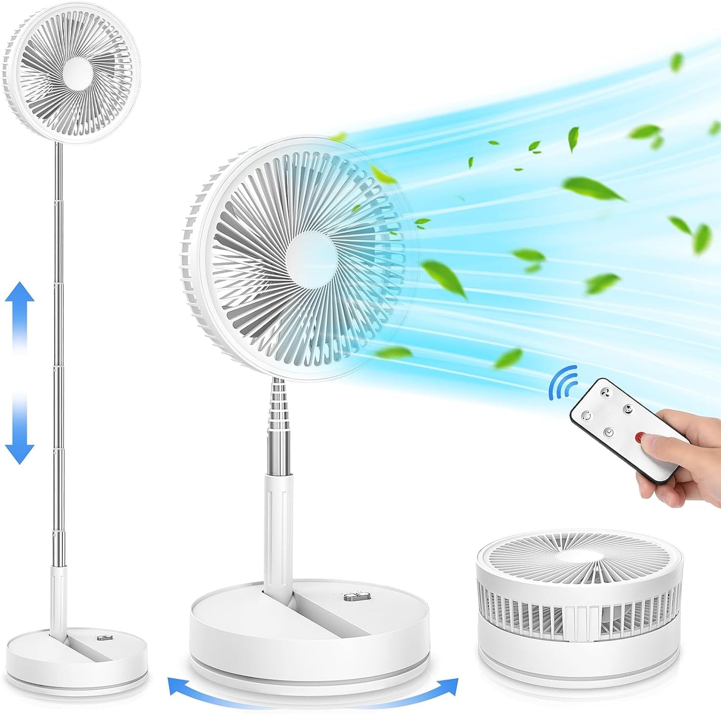 Portable Foldable Rechargeable Oscillating Fan