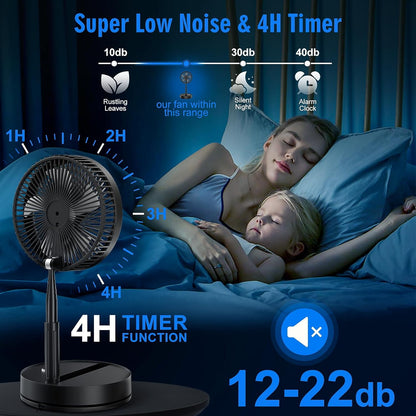 Portable Foldable Rechargeable Oscillating Fan