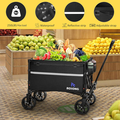 Collapsible Wagon Cart with Wheels Foldable
